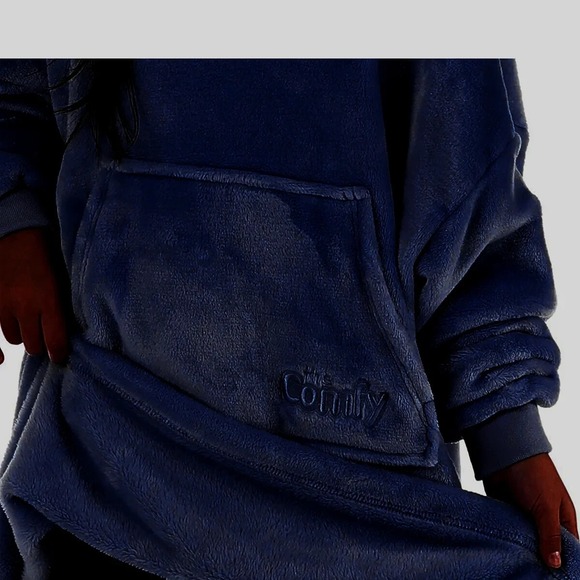 The Comfy Dream Junior Jr Quarter Zip Microfiber Fleece Wearable Blanket Black - Picture 2 of 3